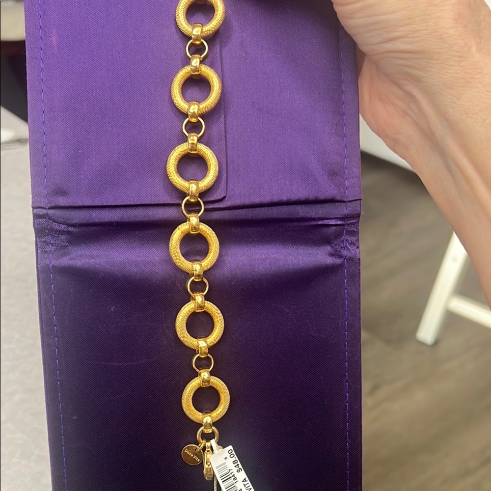 Dolce Vita Gold Textured Bracelet 18K gold plated